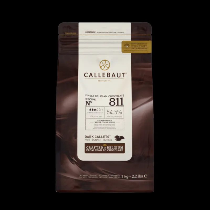 CALLEBAUT Chocolat De Couverture|Chocolat Noir 54,5% N°811 1kg