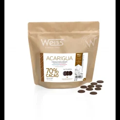 WEISS Chocolat De Couverture|Chocolat Noir Acarigua Fondette 70% 1 Kg