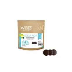 WEISS Produits Bio|Chocolat De Couverture|Chocolat Noir Bio 64% Ceïba 1 kg