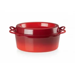 LE CREUSET Cocotte En Fonte|Cocotte Doufeu Ovale en Fonte 32 cm Cerise