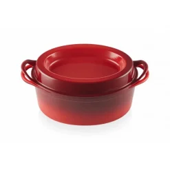 LE CREUSET Cocotte En Fonte|Cocotte Doufeu Ovale en Fonte 32 cm Cerise