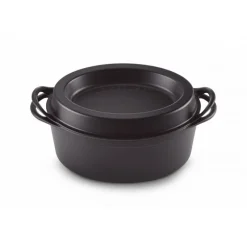 LE CREUSET Cocotte En Fonte|Cocotte Doufeu Ovale en Fonte 32 cm Noir Mat