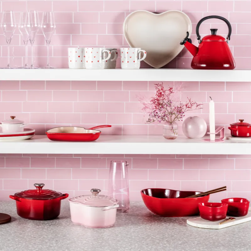 LE CREUSET Cocotte En Fonte|Cocotte en Fonte Cœur 20 cm Shell Pink