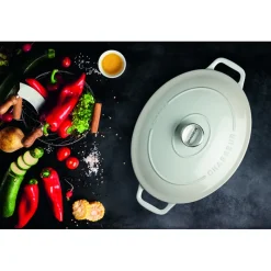 CHASSEUR Cocotte En Fonte|Cocotte en Fonte Ovale 29 cm Macadamia