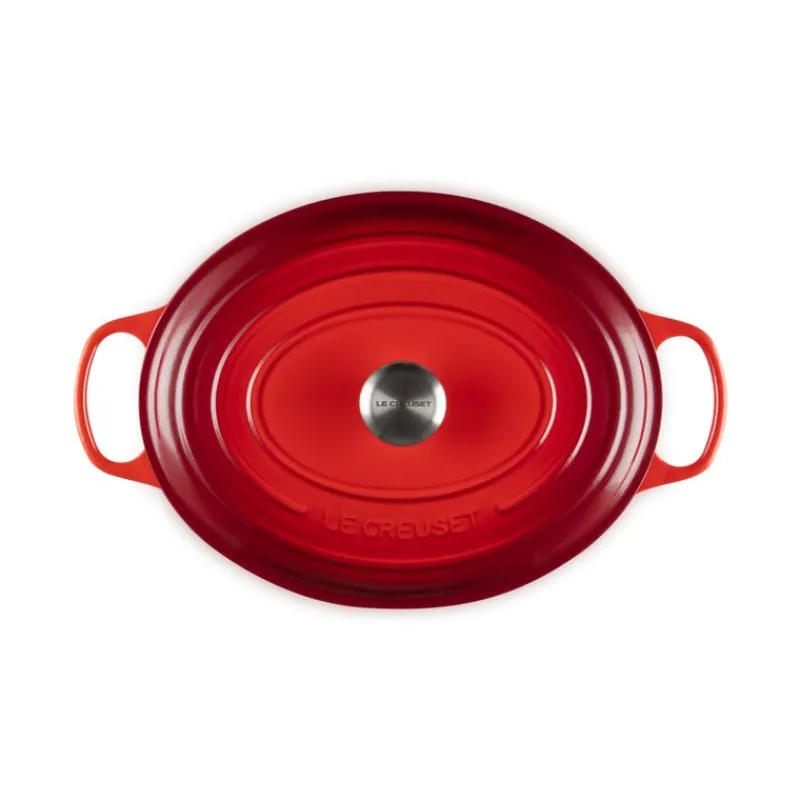 LE CREUSET Cocotte En Fonte|Cocotte en Fonte Ovale 35 cm Cerise Signature