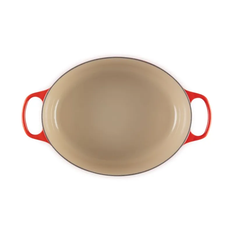 LE CREUSET Cocotte En Fonte|Cocotte en Fonte Ovale 35 cm Cerise Signature