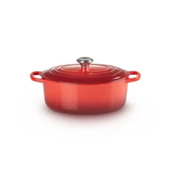 LE CREUSET Cocotte En Fonte|Cocotte en fonte Ovale 40 cm Cerise Signature