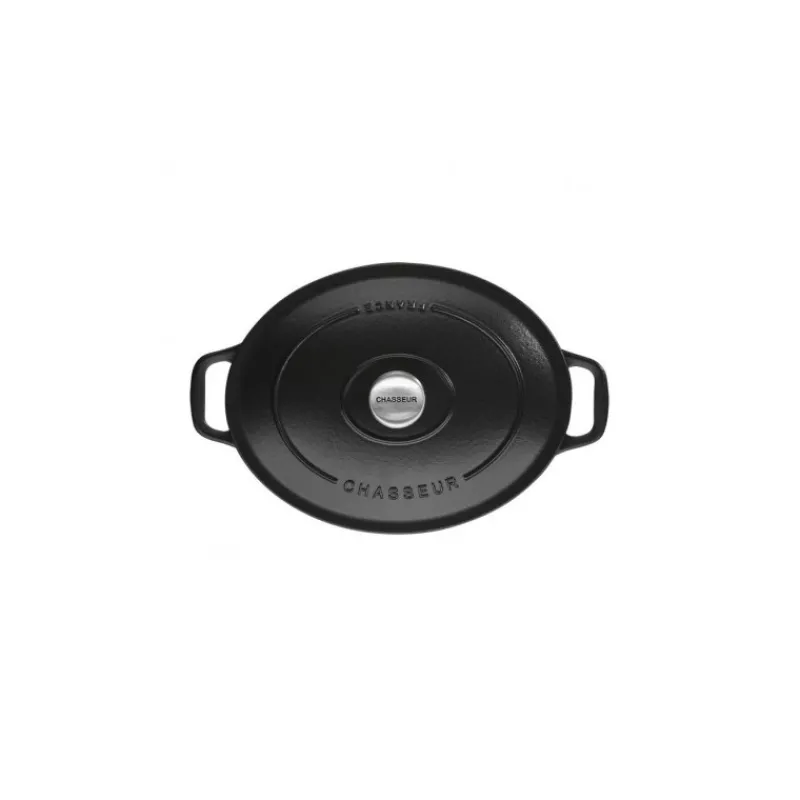 CHASSEUR Cocotte En Fonte|Cocotte en Fonte Ovale 33 cm Noir Mat