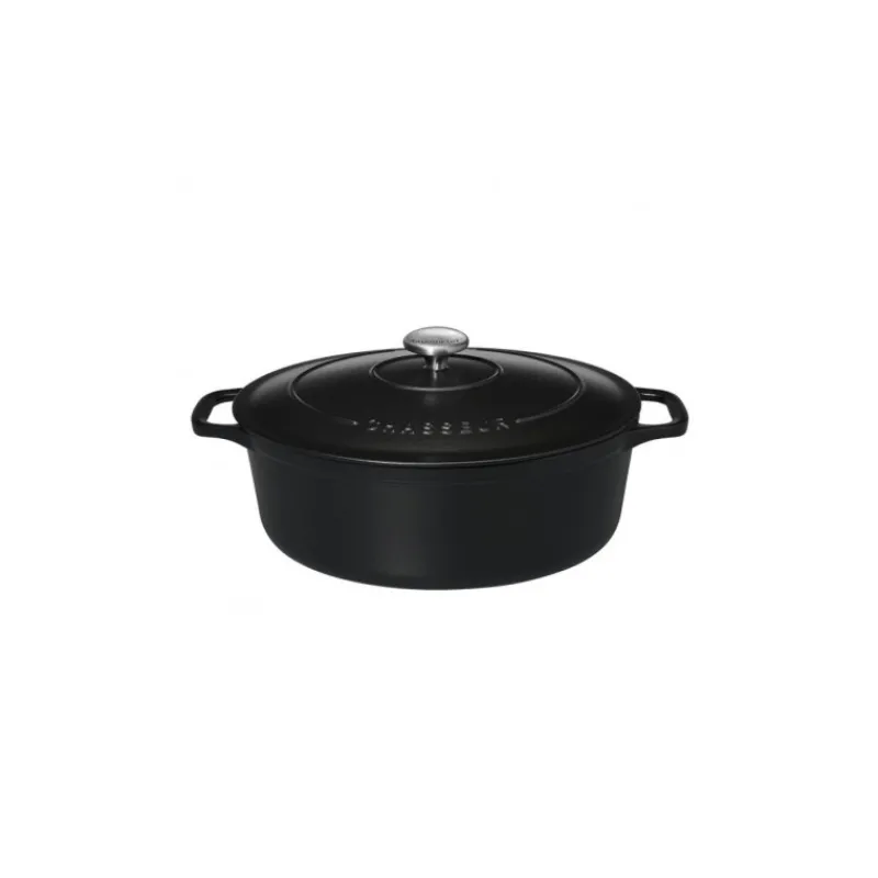 CHASSEUR Cocotte En Fonte|Cocotte en Fonte Ovale 33 cm Noir Mat
