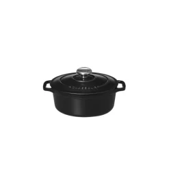 CHASSEUR Cocotte En Fonte|Cocotte en Fonte Ovale 17 cm Noir Mat