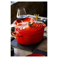 LE CREUSET Cocotte En Fonte|Cocotte en Fonte Ovale 27 cm Volcanique Signature