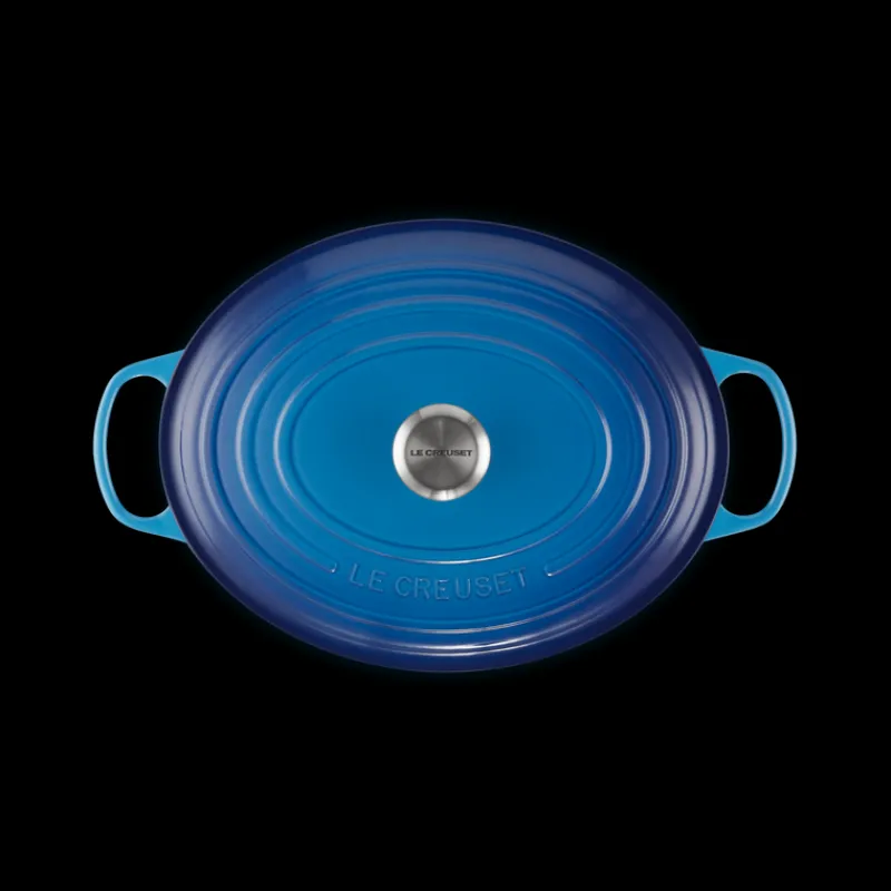 LE CREUSET Cocotte En Fonte|Cocotte en Fonte Ovale 33 cm Azur Signature