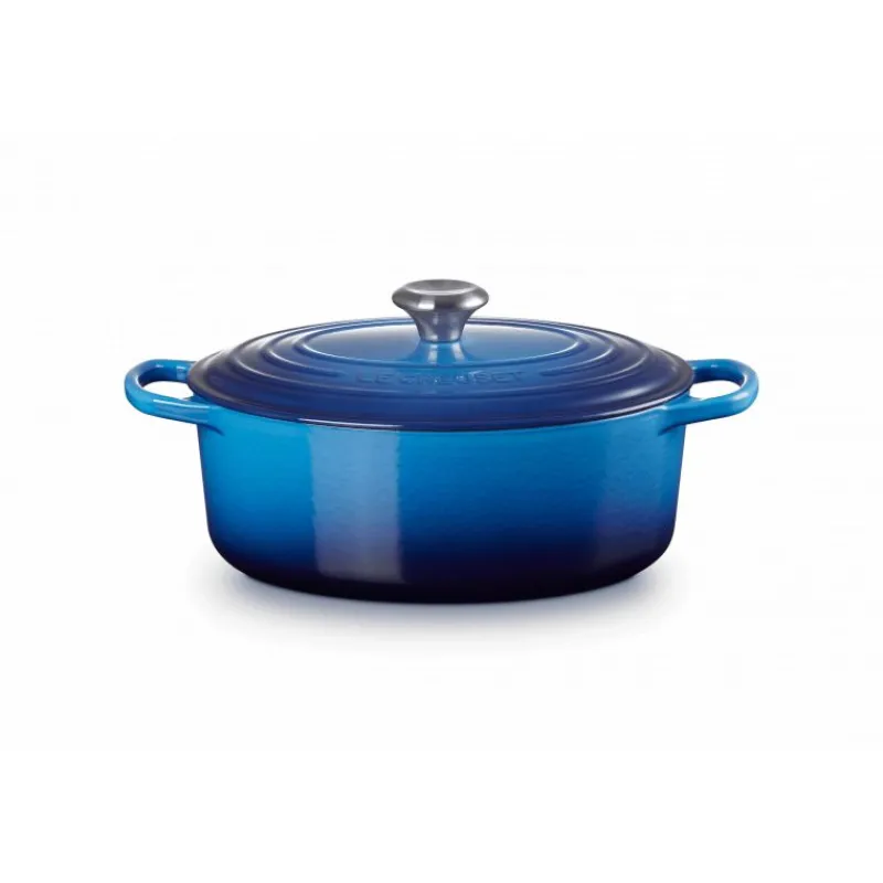 LE CREUSET Cocotte En Fonte|Cocotte en Fonte Ovale 29 cm Azur Signature