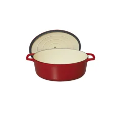CHASSEUR Cocotte En Fonte|Cocotte en Fonte Ovale 35 cm Rouge