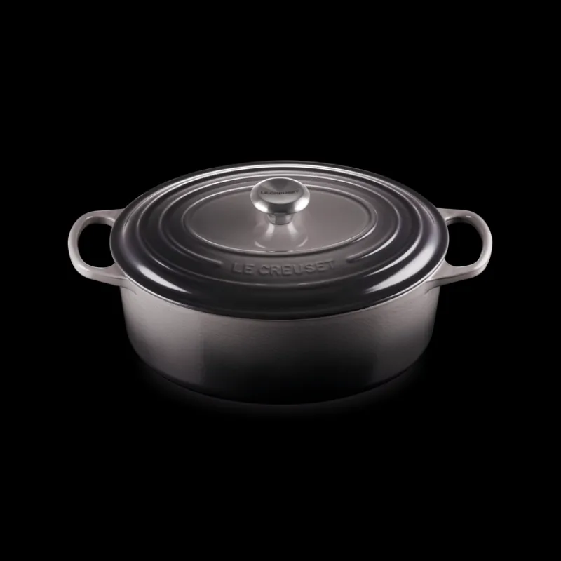 LE CREUSET Cocotte En Fonte|Cocotte en fonte Ovale 31 cm Flint Signature