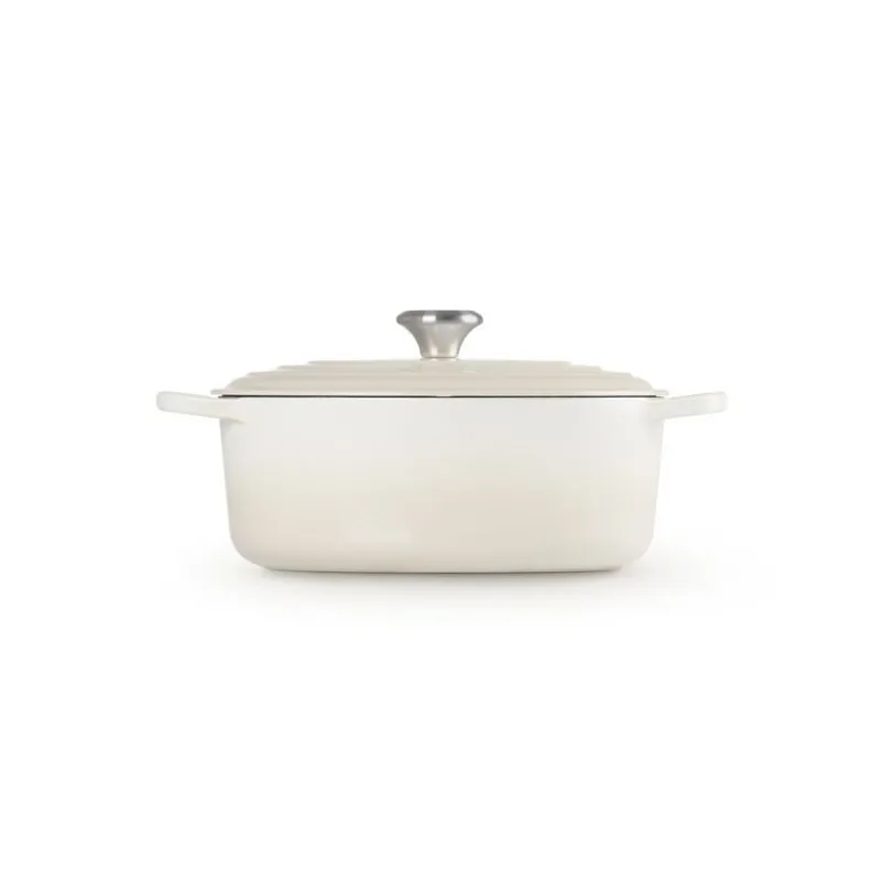 LE CREUSET Cocotte En Fonte|Cocotte en fonte Ovale 31 cm Meringue Signature