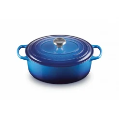 LE CREUSET Cocotte En Fonte|Cocotte en fonte Ovale 31 cm Azur Signature