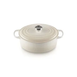 LE CREUSET Cocotte En Fonte|Cocotte en fonte Ovale 29 cm Meringue Signature