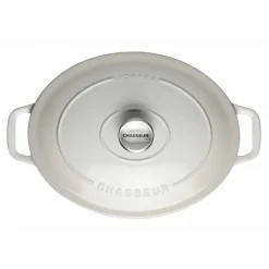 CHASSEUR Cocotte En Fonte|Cocotte en Fonte Ovale 33 cm Macadamia