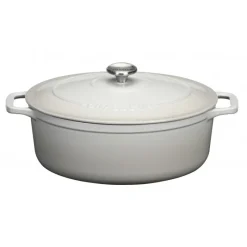 CHASSEUR Cocotte En Fonte|Cocotte en Fonte Ovale 33 cm Macadamia