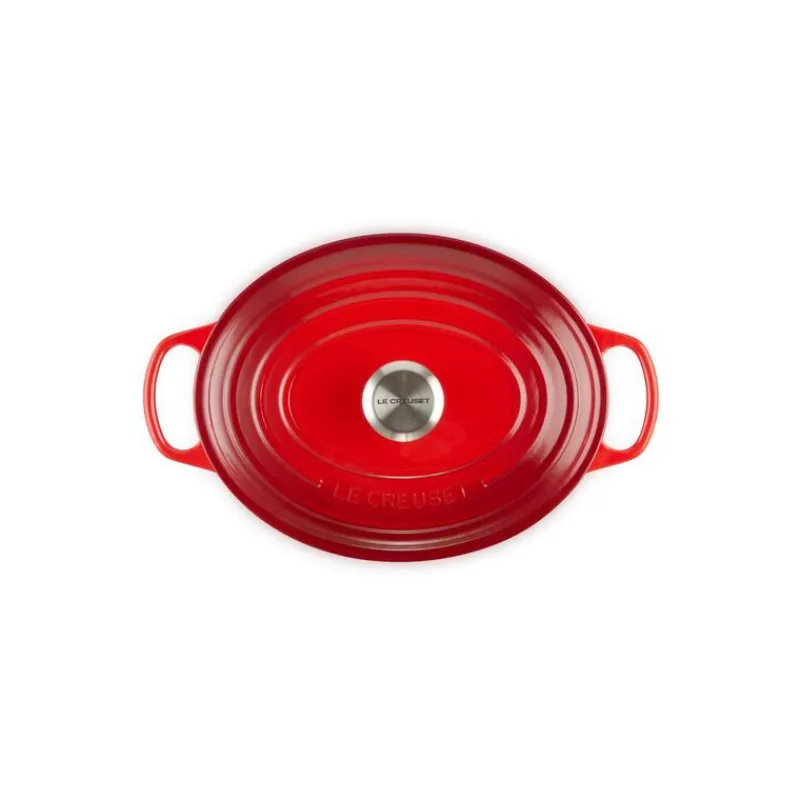 LE CREUSET Cocotte En Fonte|Cocotte en Fonte Ovale 29 cm Cerise Signature