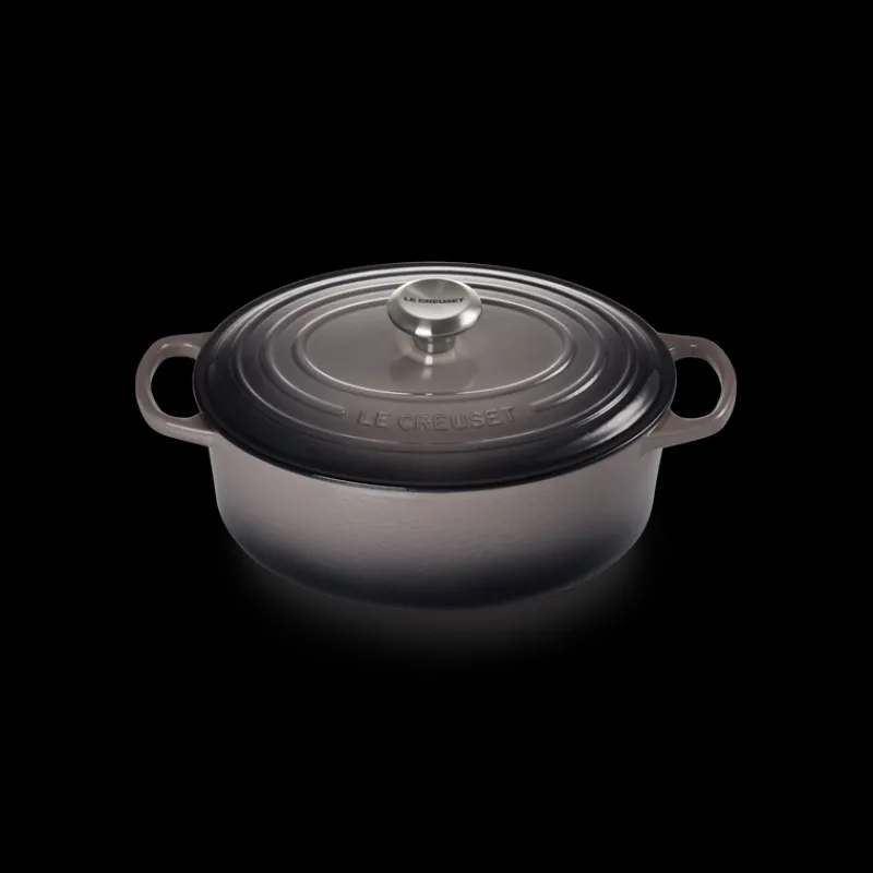 LE CREUSET Cocotte En Fonte|Cocotte en fonte Ovale 29 cm Flint Signature