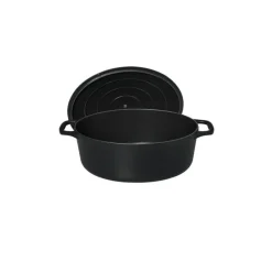 CHASSEUR Cocotte En Fonte|Cocotte en Fonte Ovale 29 cm Noir Mat