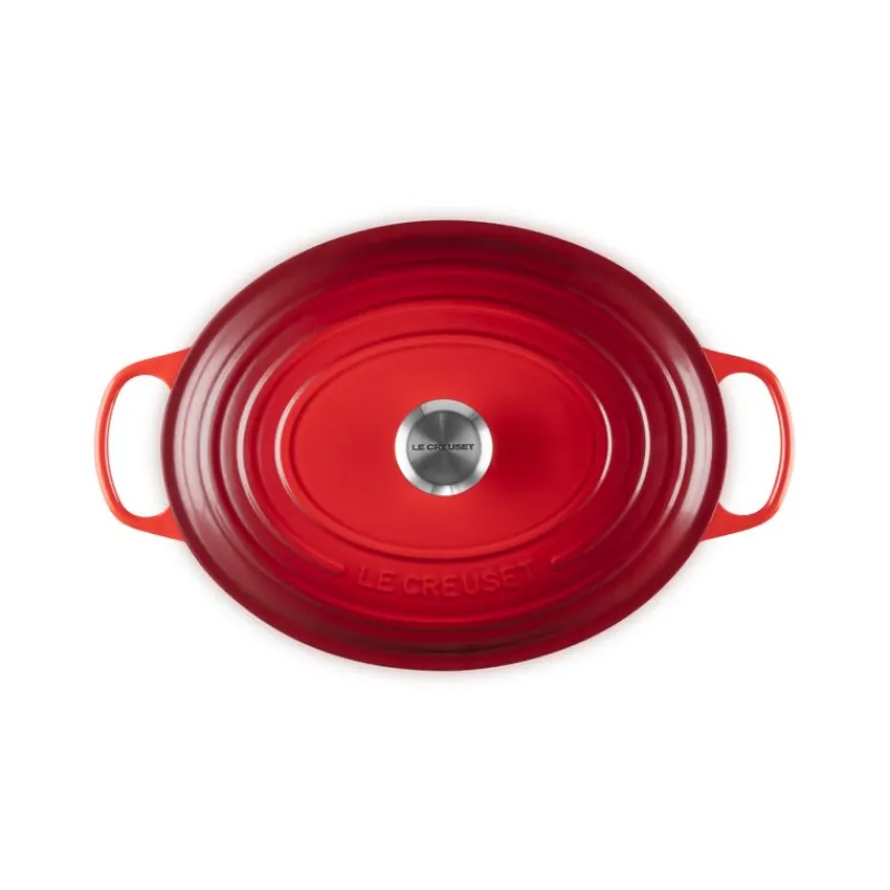 LE CREUSET Cocotte En Fonte|Cocotte en Fonte Ovale 33 cm Cerise Signature