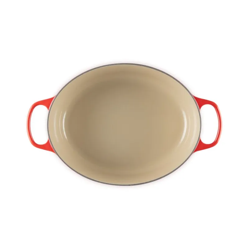 LE CREUSET Cocotte En Fonte|Cocotte en Fonte Ovale 33 cm Cerise Signature