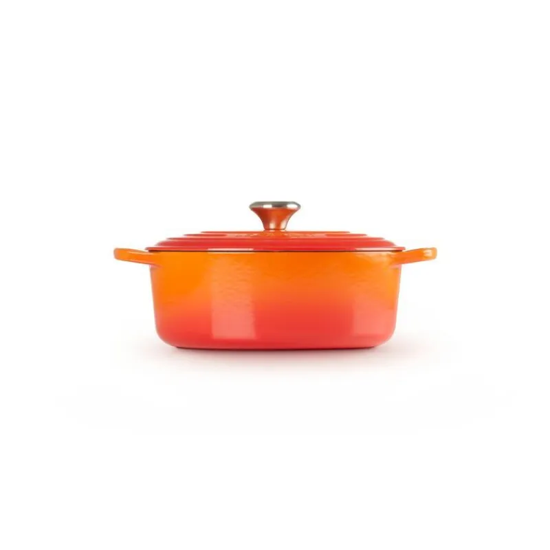 LE CREUSET Cocotte En Fonte|Cocotte en fonte Ovale 40 cm Volcanique Signature