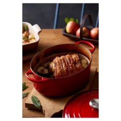 LE CREUSET Cocotte En Fonte|Cocotte en Fonte Ovale 27 cm Cerise Signature