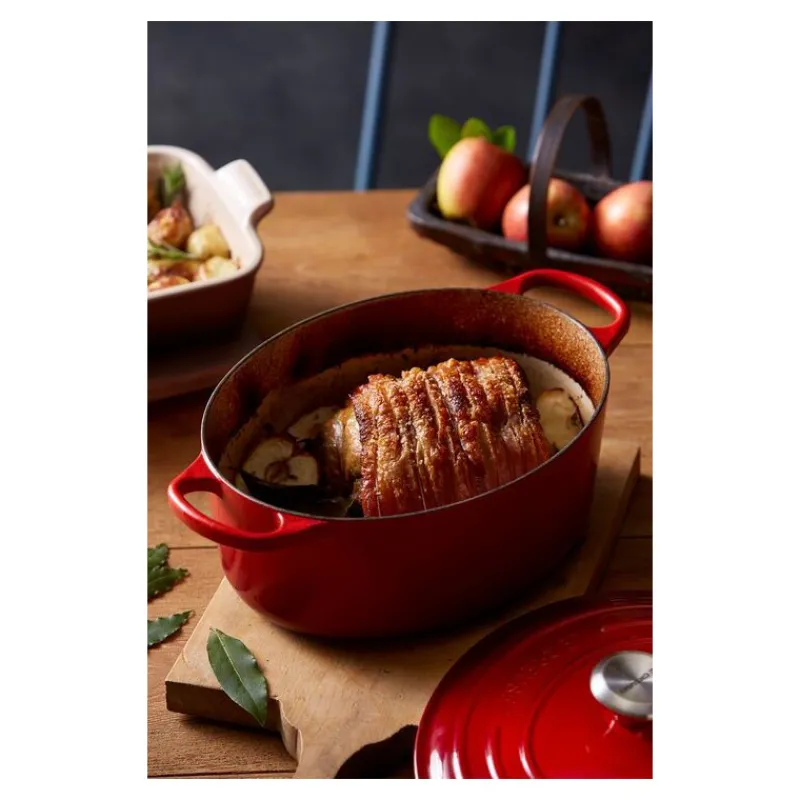 LE CREUSET Cocotte En Fonte|Cocotte en Fonte Ovale 27 cm Cerise Signature