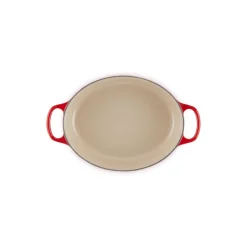 LE CREUSET Cocotte En Fonte|Cocotte en Fonte Ovale Basse 27 cm Cerise Signature