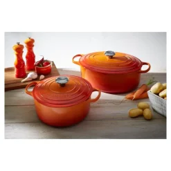 LE CREUSET Cocotte En Fonte|Cocotte en fonte Ronde 26 cm Volcanique Signature