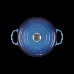 LE CREUSET Cocotte En Fonte|Cocotte en Fonte Ronde 26 cm Azur Signature