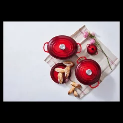 LE CREUSET Cocotte En Fonte|Cocotte en Fonte Ronde 20 cm Cerise Signature