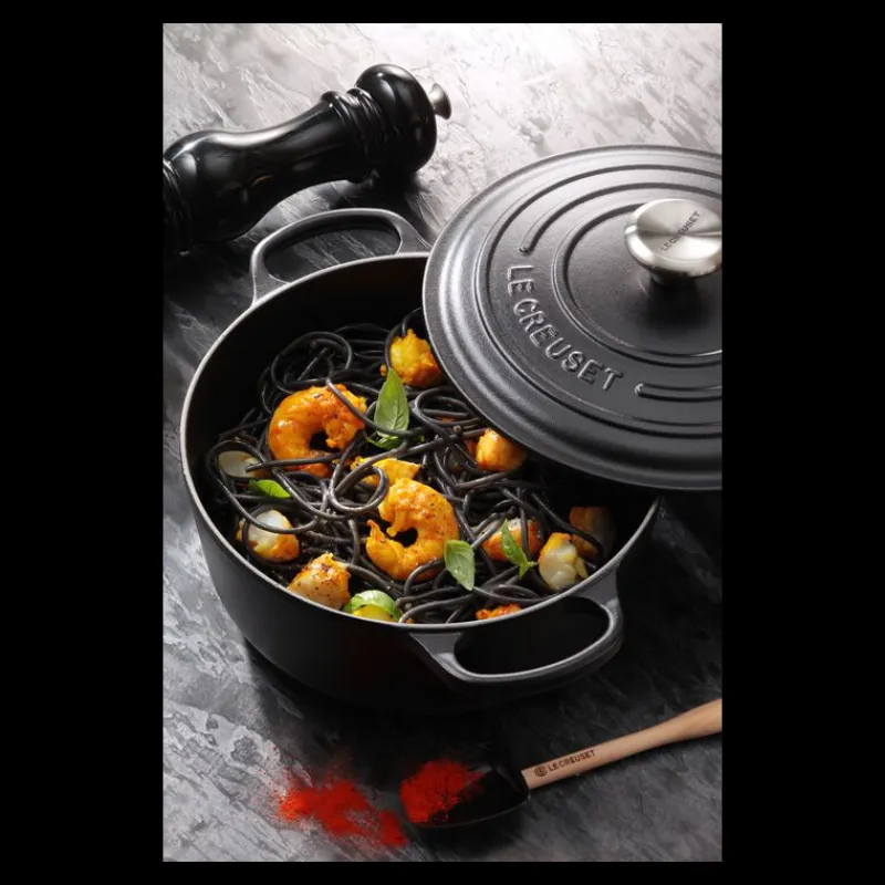 LE CREUSET Cocotte En Fonte|Cocotte en fonte Ronde 20 cm Noir mat Signature
