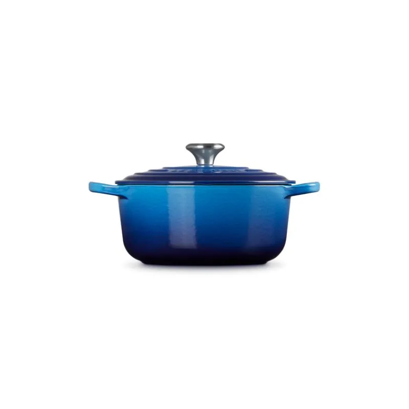 LE CREUSET Cocotte En Fonte|Cocotte en Fonte Ronde 20 cm Azur Signature
