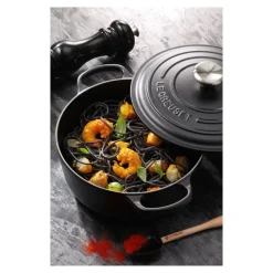 LE CREUSET Cocotte En Fonte|Cocotte en fonte Ronde 24 cm Noir mat Signature