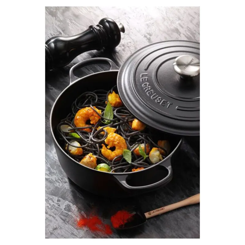 LE CREUSET Cocotte En Fonte|Cocotte en fonte Ronde 24 cm Noir mat Signature