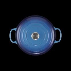 LE CREUSET Cocotte En Fonte|Cocotte en Fonte Ronde 28 cm Signature Azur