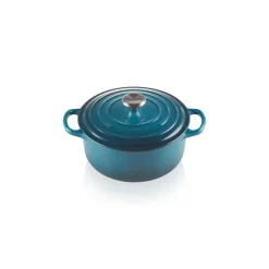 LE CREUSET Cocotte En Fonte|Cocotte en Fonte Ronde 20 cm Deep Teal Signature
