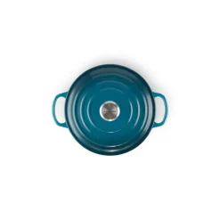 LE CREUSET Cocotte En Fonte|Cocotte en Fonte Ronde 20 cm Deep Teal Signature