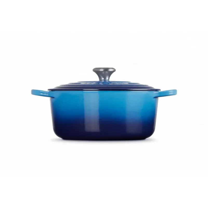 LE CREUSET Cocotte En Fonte|Cocotte en fonte Ronde 24 cm Azur Signature