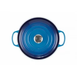 LE CREUSET Cocotte En Fonte|Cocotte en fonte Ronde 24 cm Azur Signature