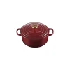 LE CREUSET Cocotte En Fonte|Cocotte en Fonte Ronde 20 cm Garnet Bouton Doré Signature