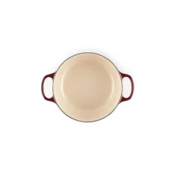 LE CREUSET Cocotte En Fonte|Cocotte en Fonte Ronde 20 cm Garnet Bouton Doré Signature