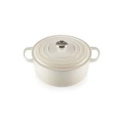 LE CREUSET Cocotte En Fonte|Cocotte en fonte Ronde 24 cm Meringue Signature