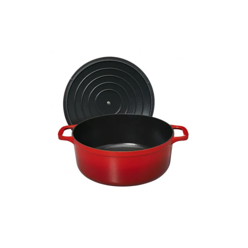 CHASSEUR Cocotte En Fonte|Cocotte en Fonte Ronde 28 cm Rubis