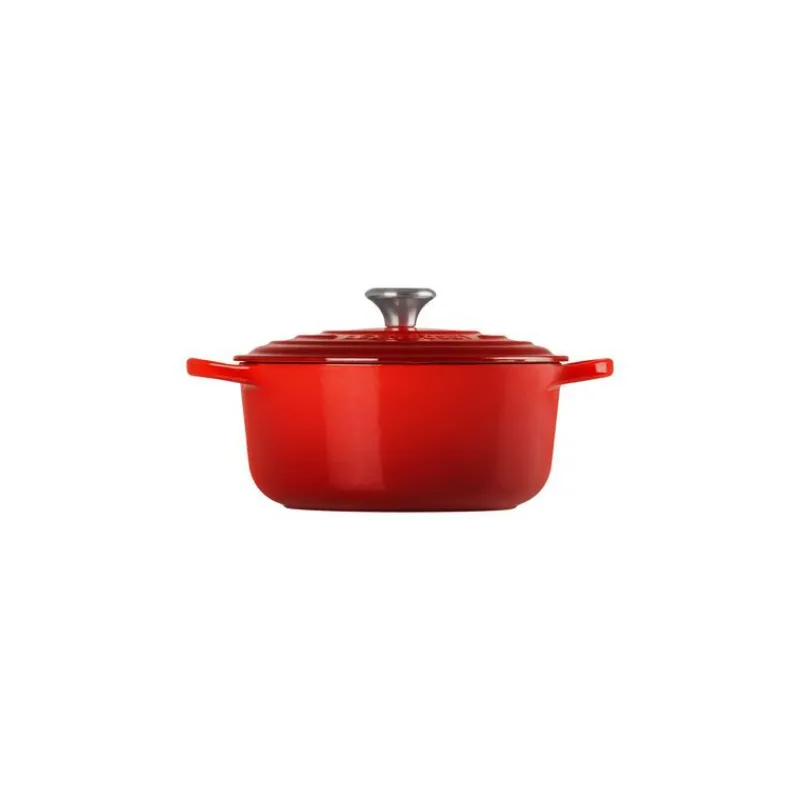 LE CREUSET Cocotte En Fonte|Cocotte en Fonte Ronde 24 cm Cerise Signature